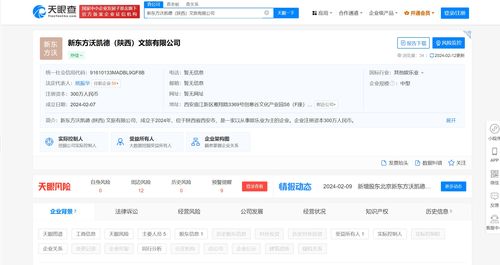 新东方文旅在陕西成立新公司 含电影摄制业务